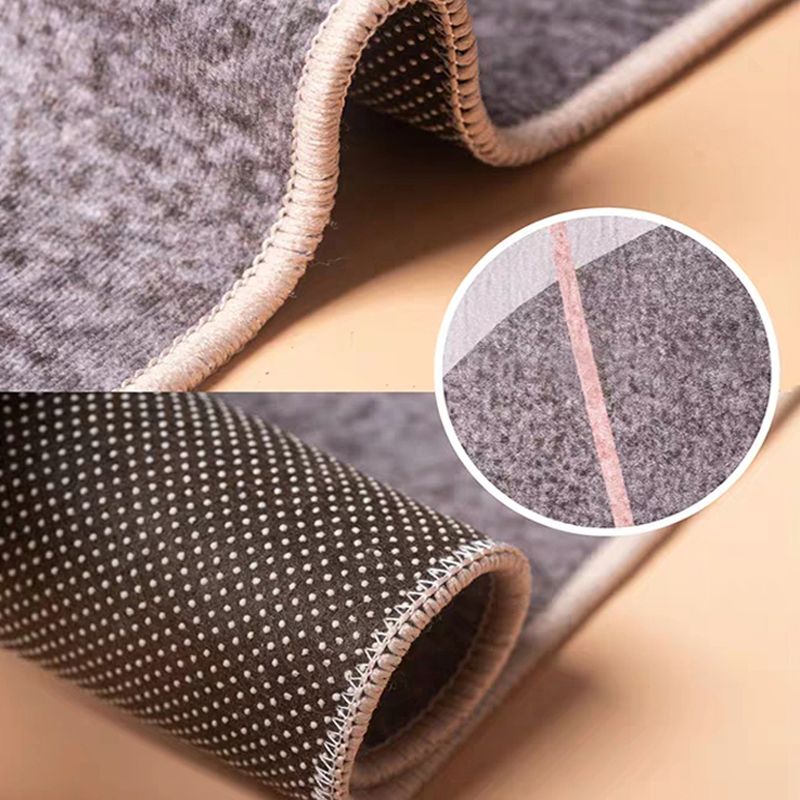 Red Tone Ethnic Print Rug Polyester Moroccan Carpet Non-Slip Backing Indoor Rug for Home Decoration