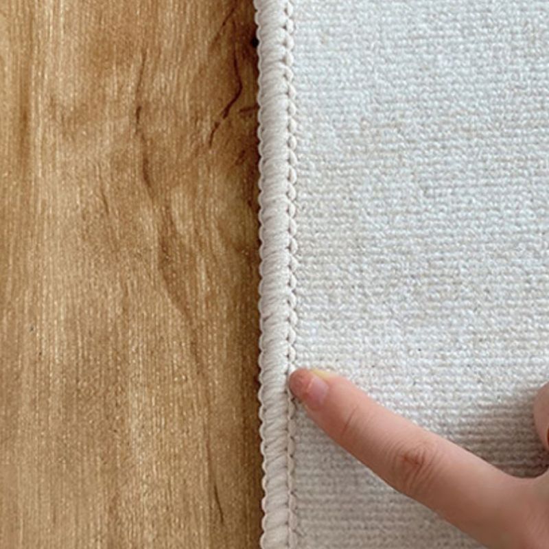 Modern Living Room Area Carpet Solid Color Polyester Area Rug Anti-Slip Easy Care Area Rug