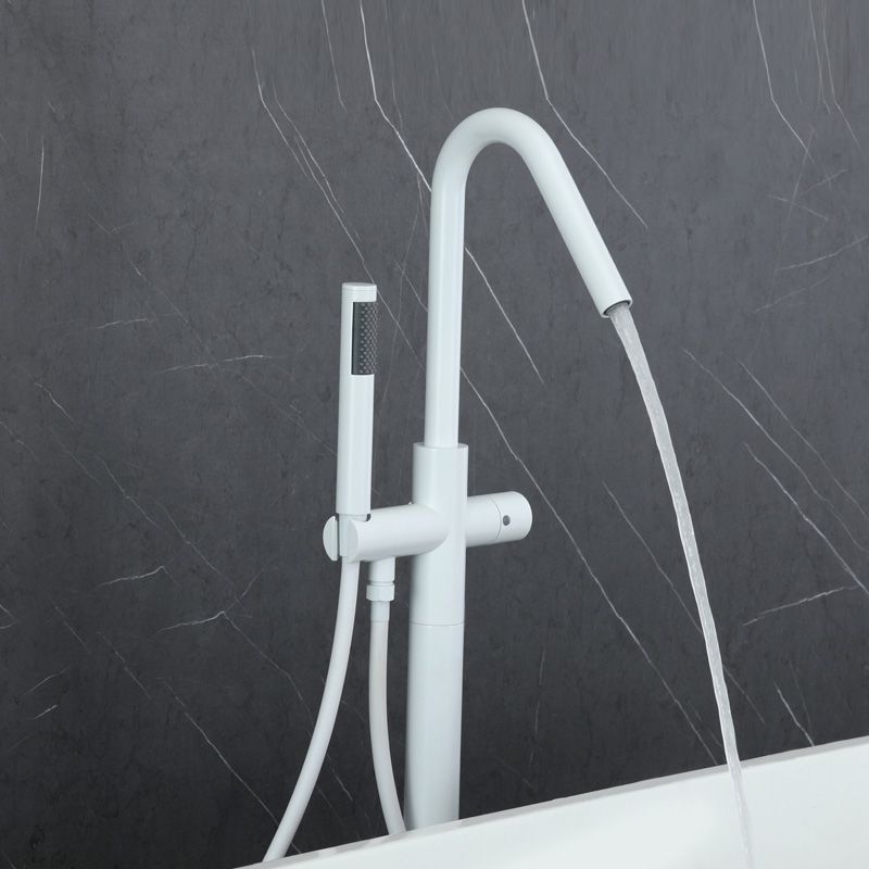 Floor Mounted Metal Freestanding Tub Filler Elbow Freestanding Bathtub Faucet