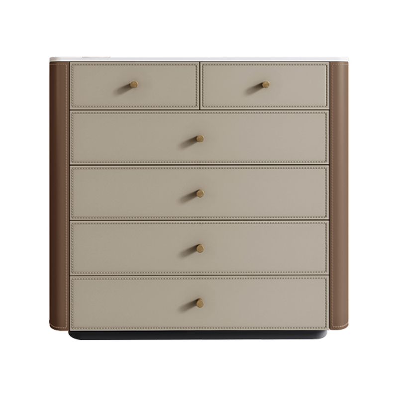 15.6-inch Width Storage Chest Stone Contemporary Dresser with 6 Drawers