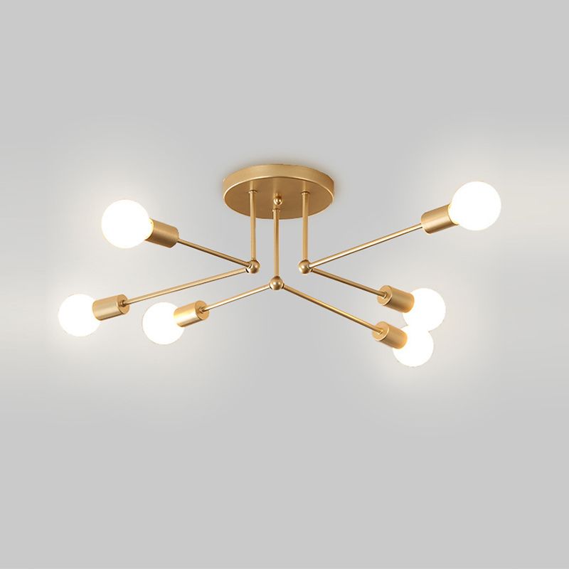 Industrial L Ceiling Lamp Minimalist Flush Mount Light Fixture for Bedroom