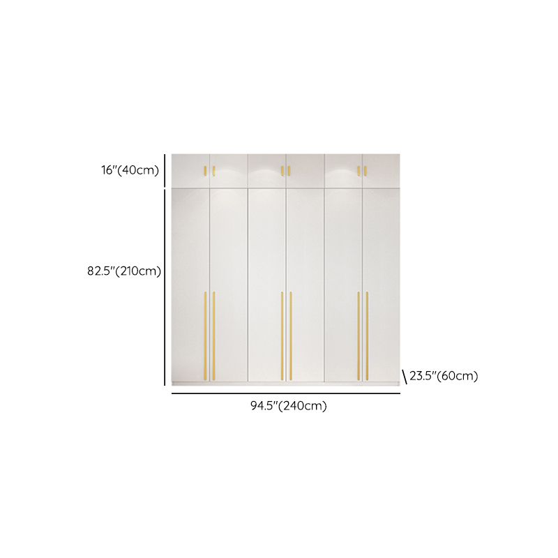 Modern Solid Color Kid's Wardrobe Wooden White Hanging Clothes Rack