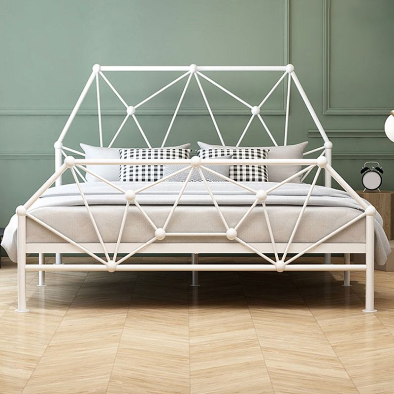 Glam Open-Frame Bed Metal Bed Frame with Headboard, 39.4"/53.1" Standard Bed