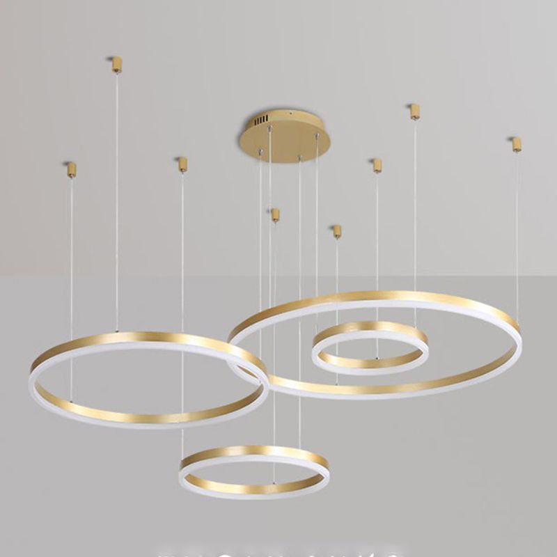 Modern Wrought Iron Hanging Ceiling Lights Tiered Pendant Chandelier for Living Room