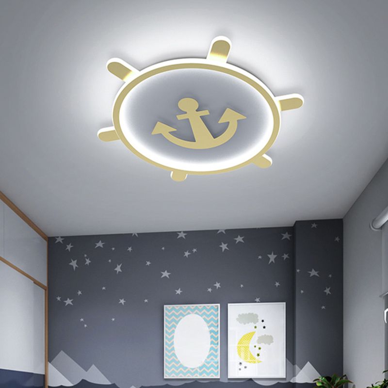Anchor Flush Mount Ceiling Light 1 Light Acrylic Kids Flush Mount Ceiling Light for Bedroom