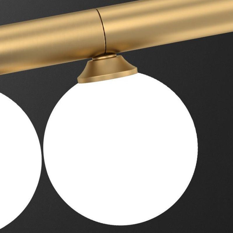 Glass Ball Shape Chandelier Light Modern Multi Lights Chandelier Light Fixture in Gold