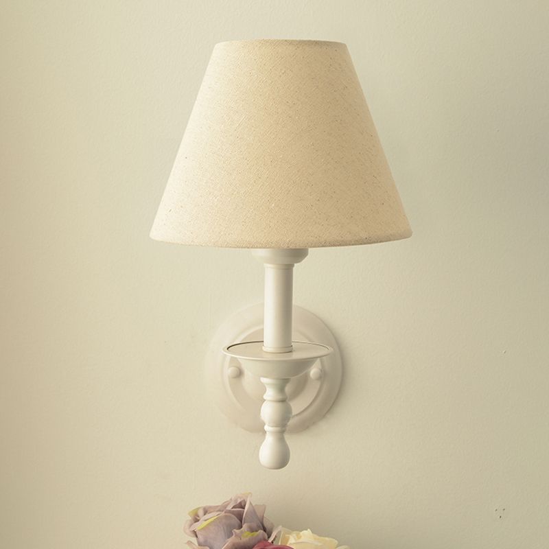 Macaron Wall Mount Light 1-Light Wall Light with Fabric Shade for Living Room