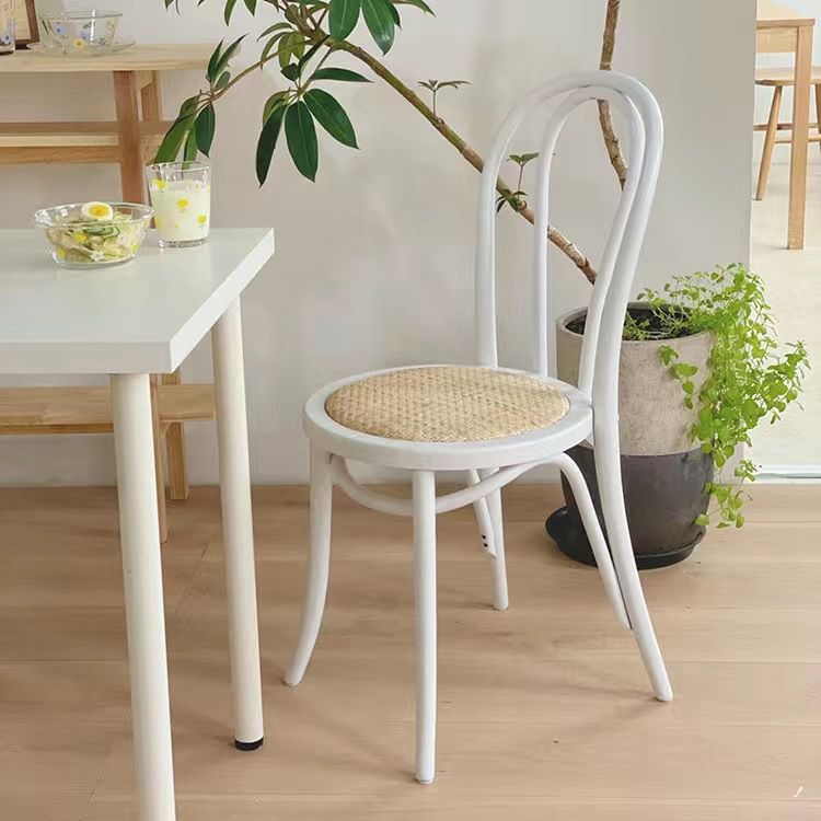 Birch Wood Contemporary Dining Room Chairs Windsor Back Side Chair Set