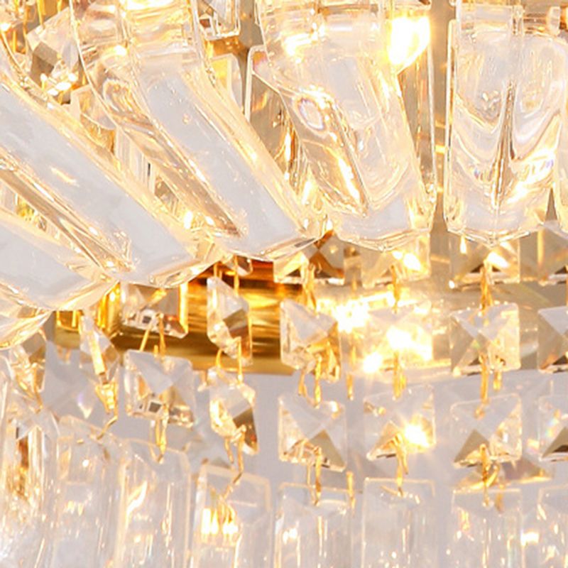 Crystal Geometric Flush Mount Lighting Contemporary Flush Mount Fixture