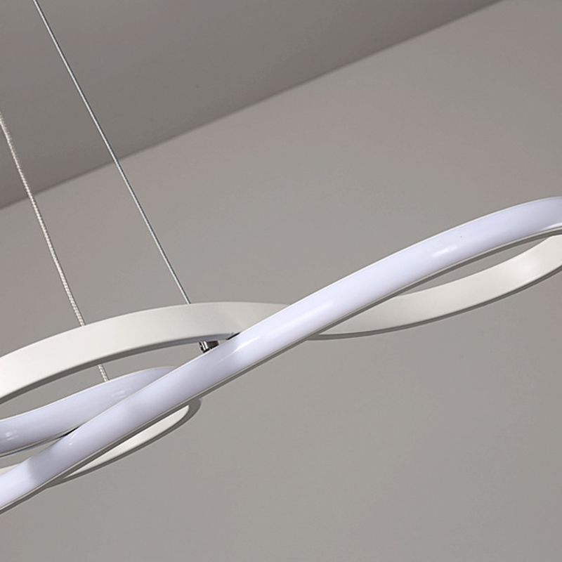 Silicone Linear LED Pendant Light in Modern Concise Style Aluminium Indoor Hanging Lamp