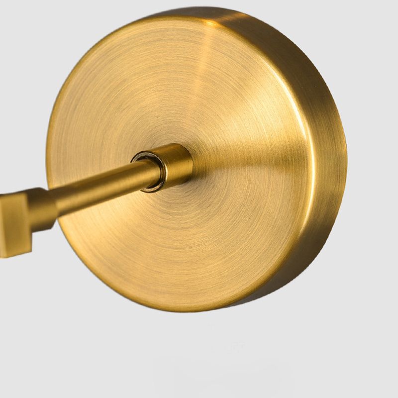 Gold Modern Metal Wall Sconce Ball Shape Wall Light with Glass Shade for Living Room