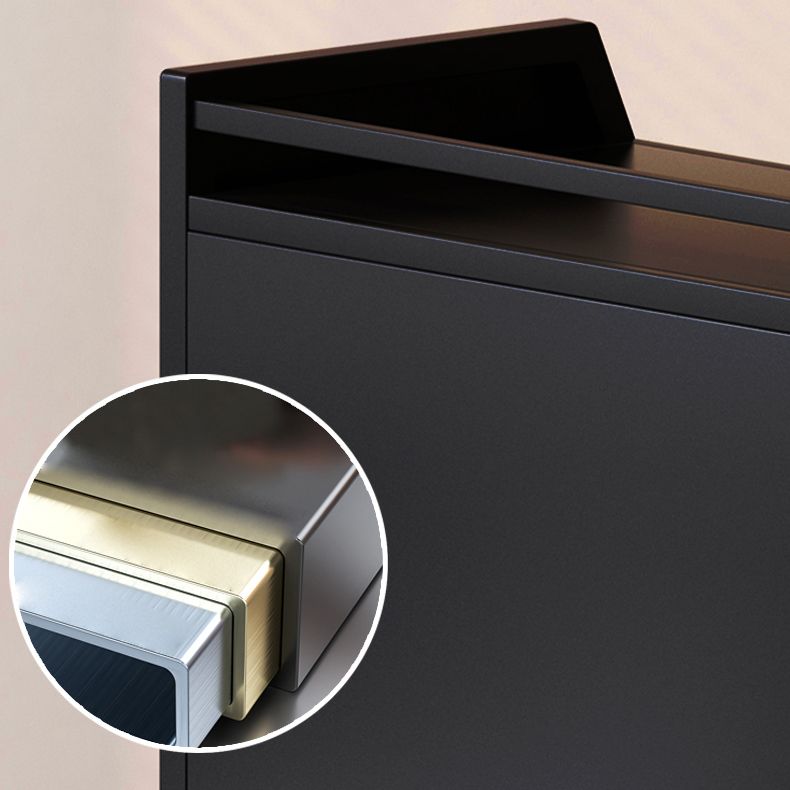 13.78"W Bookshelf Contemporary Style Bookcase for Home Study Room with Casters