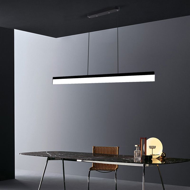 Lámpara colgante de rectángulo LED de lámpara colgante simple para el comedor de la oficina del comedor