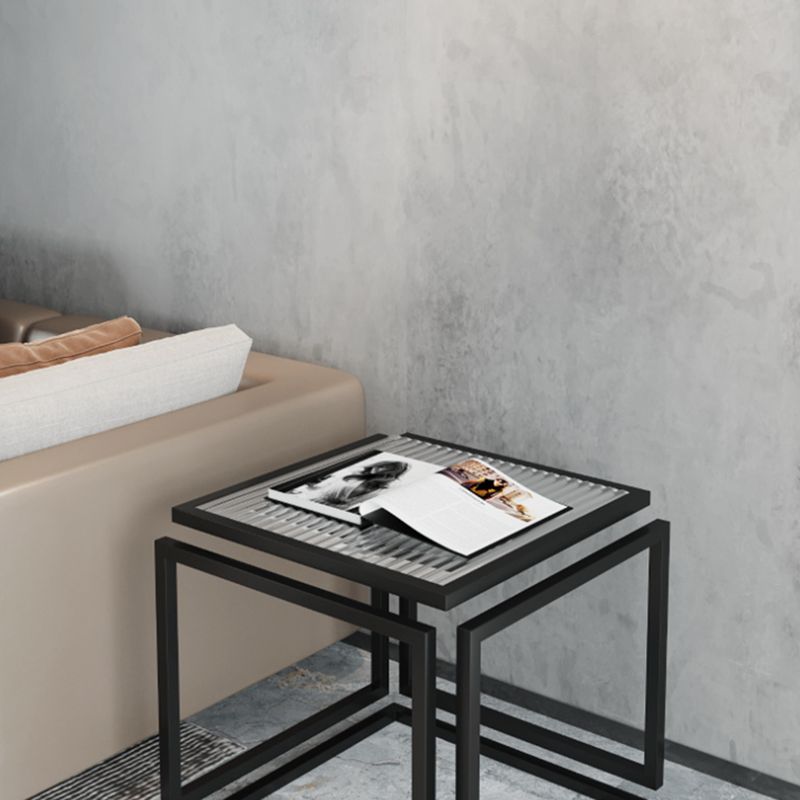 17.72" Tall Contemporary Side End Table Metal Frame Sofa Side Accent Table