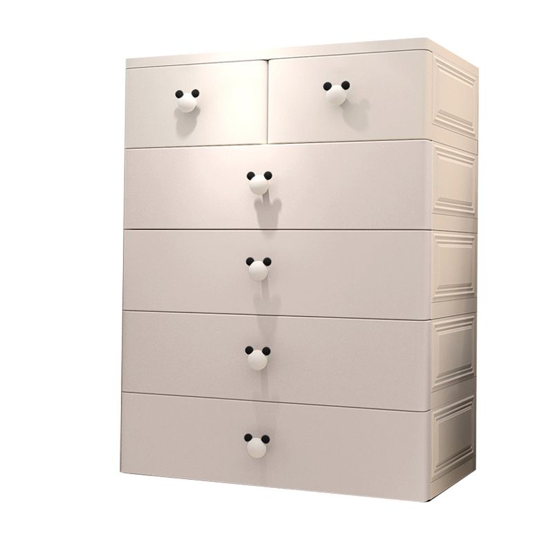 Contemporary Plastic Storage Cabinet Matte Finish Bedroom Cabinet