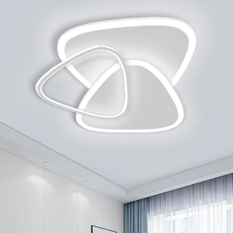 Dreieckige Deckenleuchte im modernen Stil für Schlafzimmer, LED-Deckenleuchte in Weiß