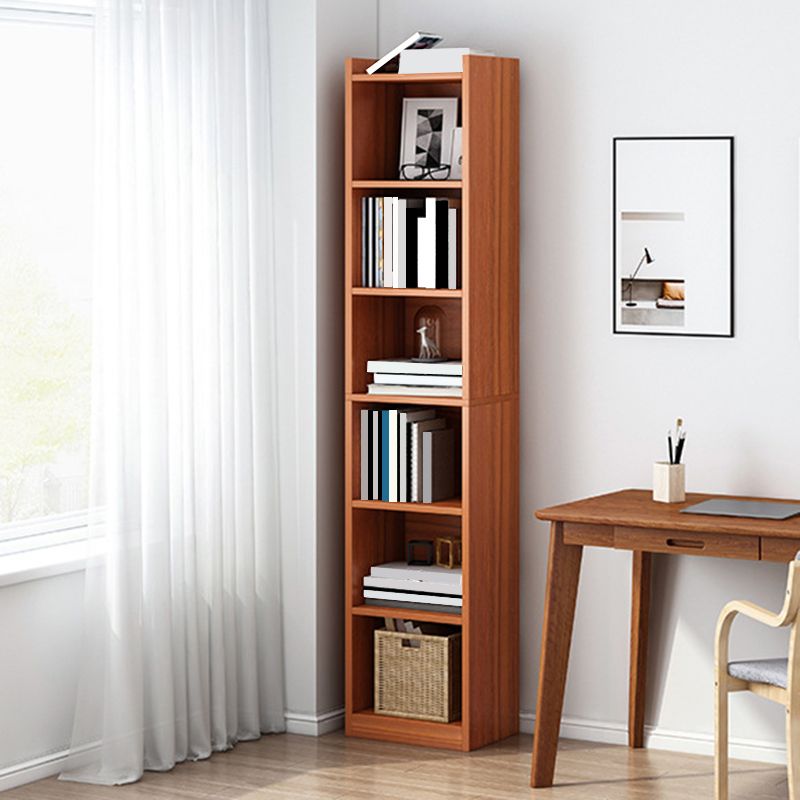 Closed Wood Bookcase Modern Minimalist Home Living Room Corner Bookshelf