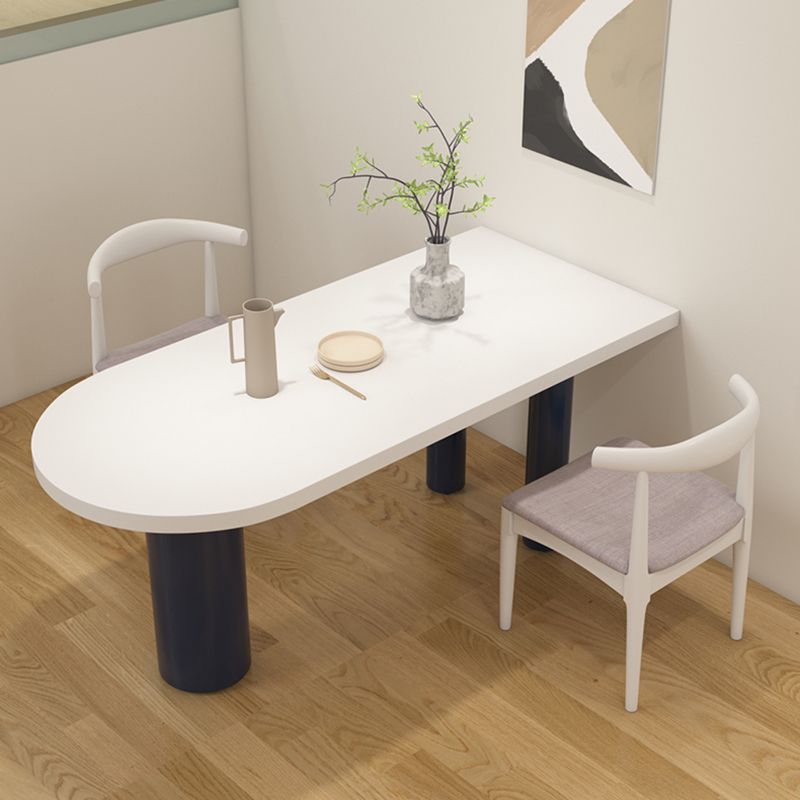 Table à forme libre contemporaine en bois massif table en bois massif pour salle à manger