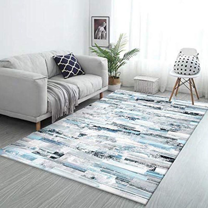 Alfombra de estampado abstracto gris oscuro poliéster alfombra moderna alfombra sin deslizamiento para decoración del hogar