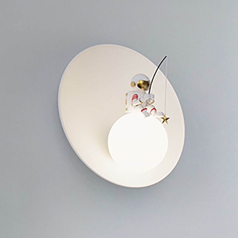 Kids Style Geometry Shape Wall Lights Metal Wall Mount Lights in White