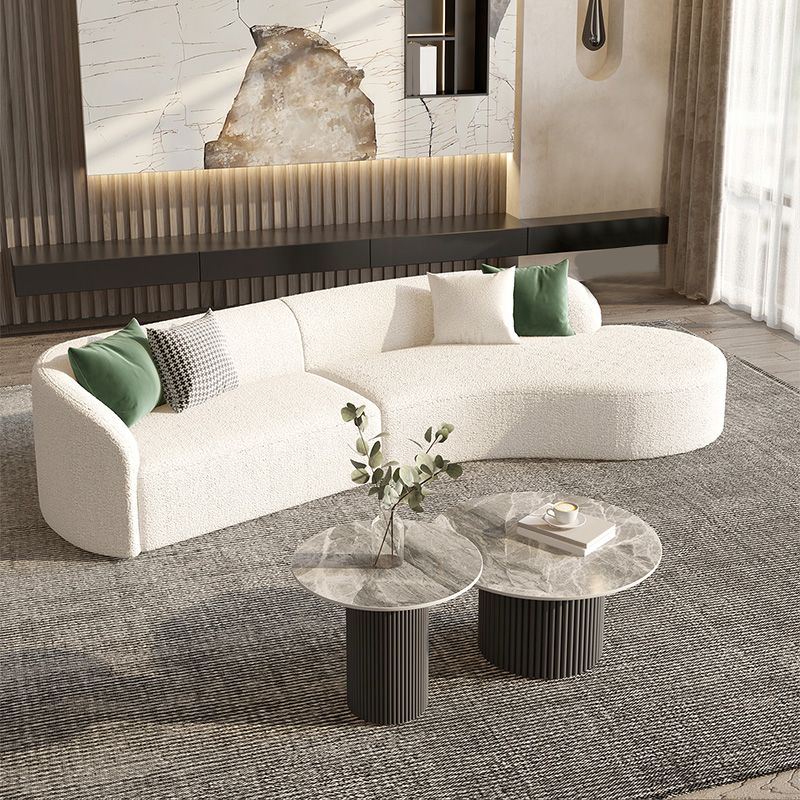 Wool Modern Sofa/Sectional Right Hand Facing for Apartment, Living Room
