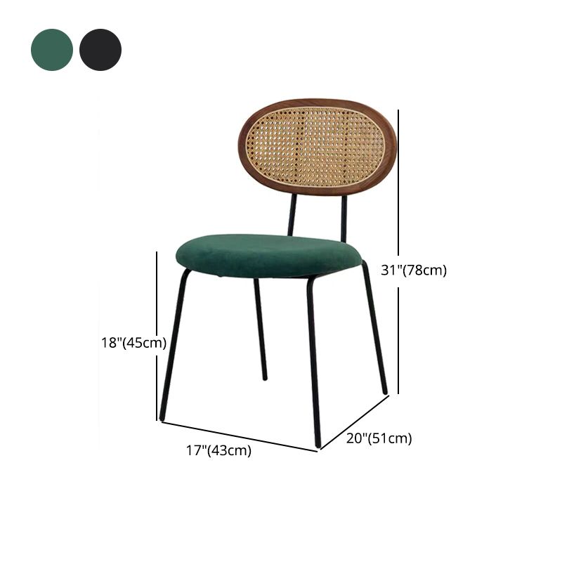 Upholstered Side Chairs Industrial Armless Open Back Dining Side Chair