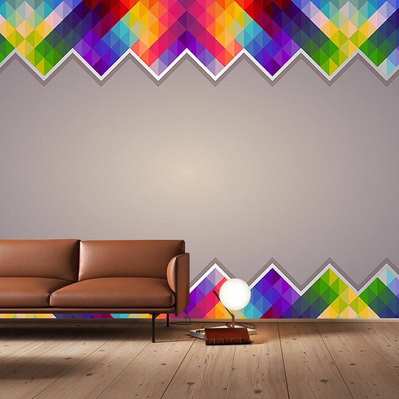 Stain Resistant Wall Mural Illustration Geometric Contemporary Wall Mural