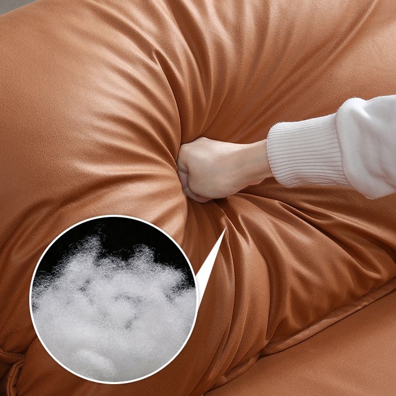 29.52" Faux Leather Pillow Top Arm Stain Resistant Sofa for Living Room