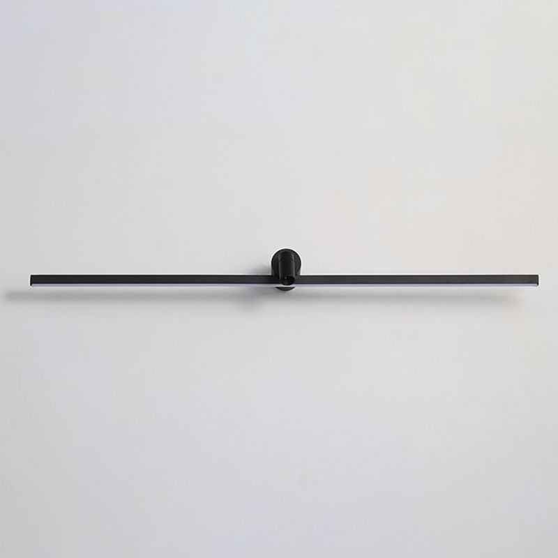 Linear Shade Mirror Wall Lighting Modern Style Metal 2 Lights Sconce Lamp
