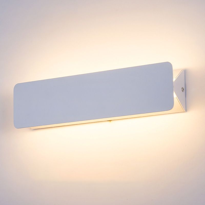 Accesorios de luz rectangulares de aluminio apliques de pared de estilo minimalista modernos para sala de estar