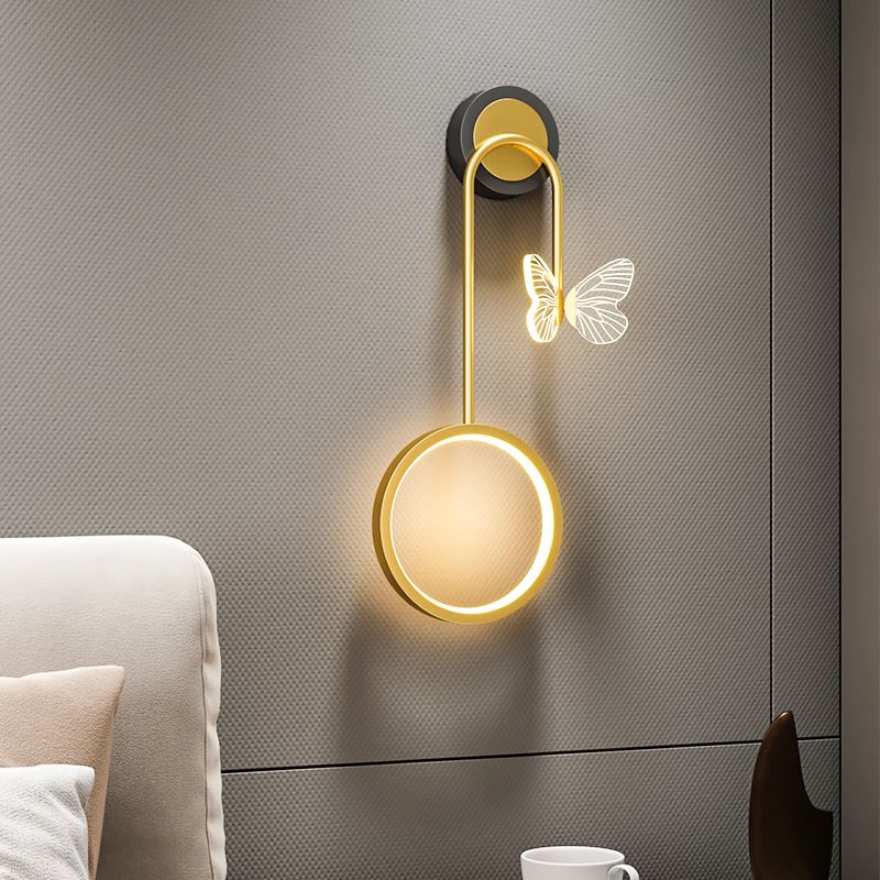 Modern Wall Mount Light Fixture 2 Light Wall Light Sconce in Gold for Dining Room