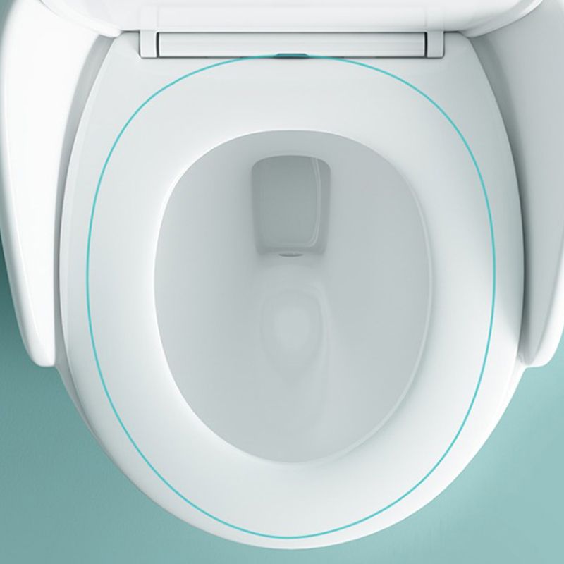 Contemporary Ceramic Siphon Jet Toilet Bowl One Piece Skirted Urine Toilet with Seat