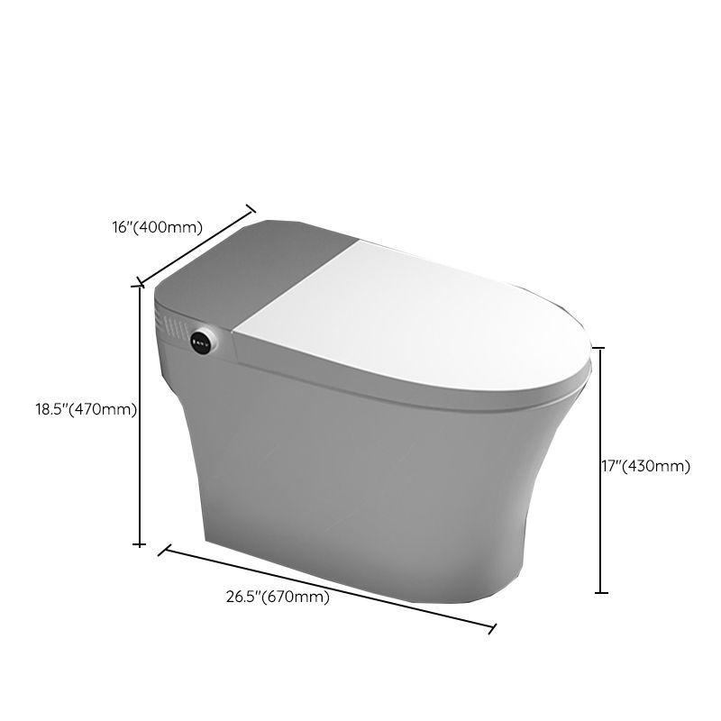 Contemporary Floor Mount Toilet Heated Seat Included Urine Toilet for Bathroom