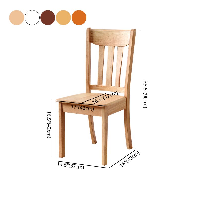 Sillas de comedor de diseño contemporáneo Sillas de comedor laterales de madera con respaldo de listones