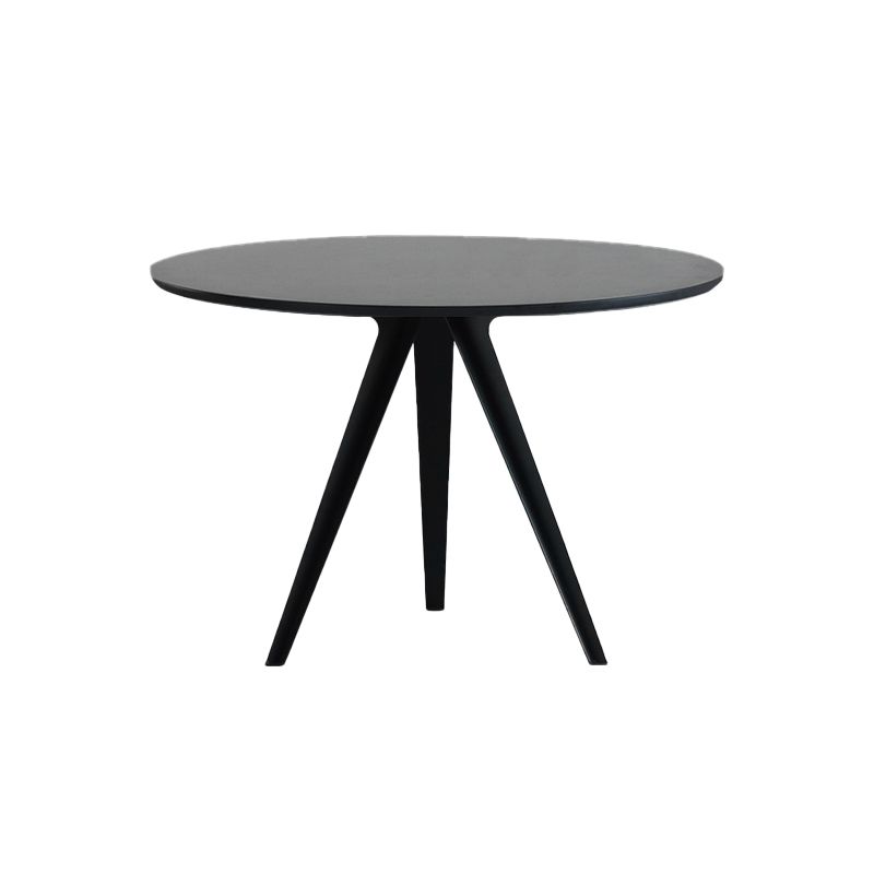 Contemporary Round Shape MDF Table Standard Kitchen Dining Table with Pedestal Base
