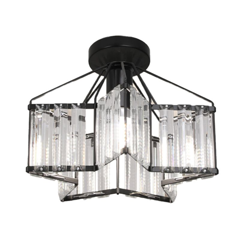 Modern Ceiling Light Creative Flush Mount Ceiling Light Fixture with Crystal Shade