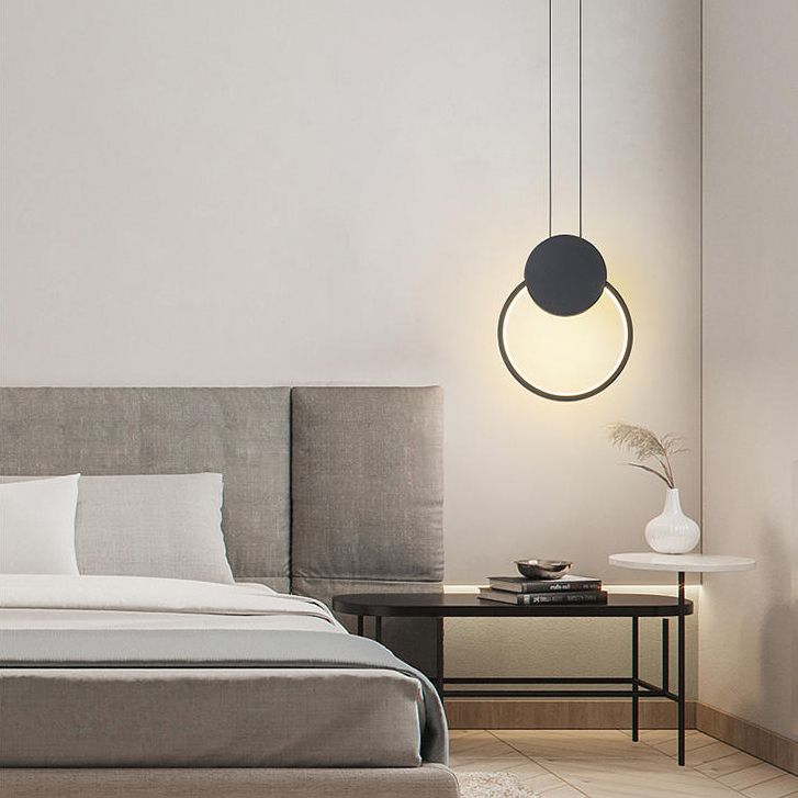 Geometric Acrylic LED Ceiling Light in Modern Singularity Wrought Iron Pendant Light for Commercial Place