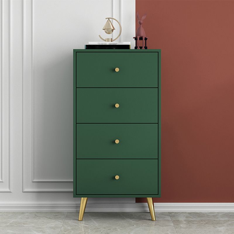 Modern Accent Chest with Storage Drawers and 4 Golden Legs Chest