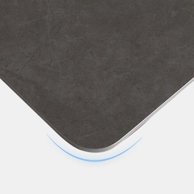 Sintered Stone Top Dining Table Modern Rectangle Table with 4 Ash Wood Legs