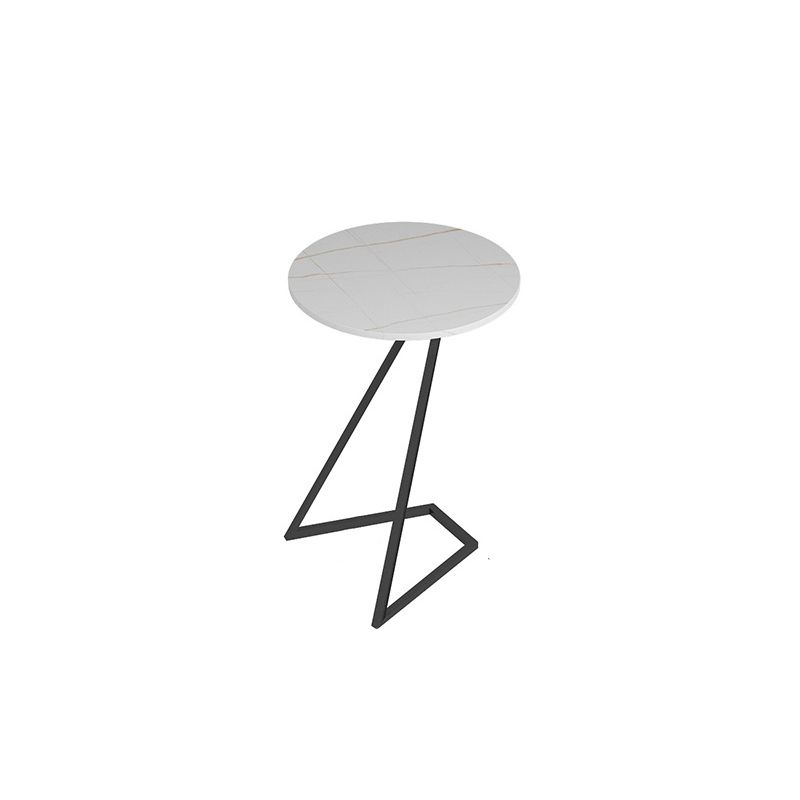 Contemporary Frame End Table Round Side End Table for Living Room