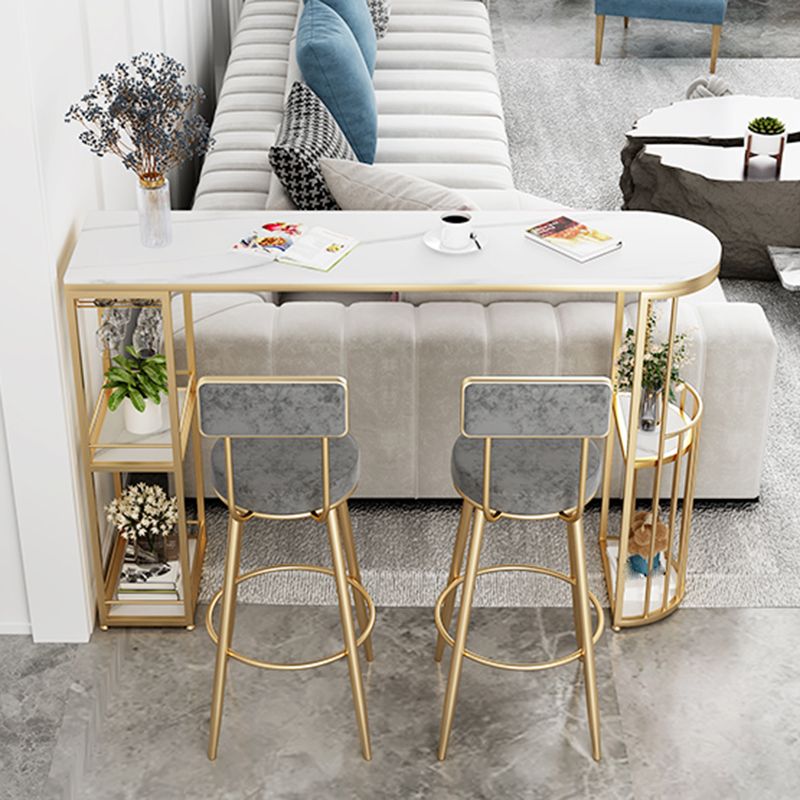 Glam Style Stone Specialty Bar Stool Table Table for Living Room