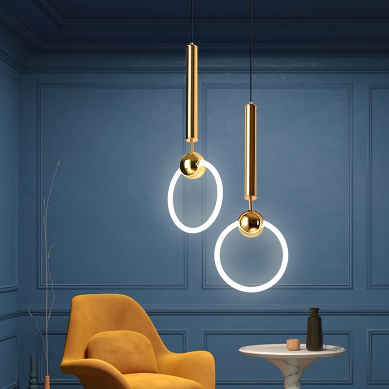 1 Light Ring Pendant Lighting Modern simplicity Glass Pendant Ceiling Lights for Restaurant