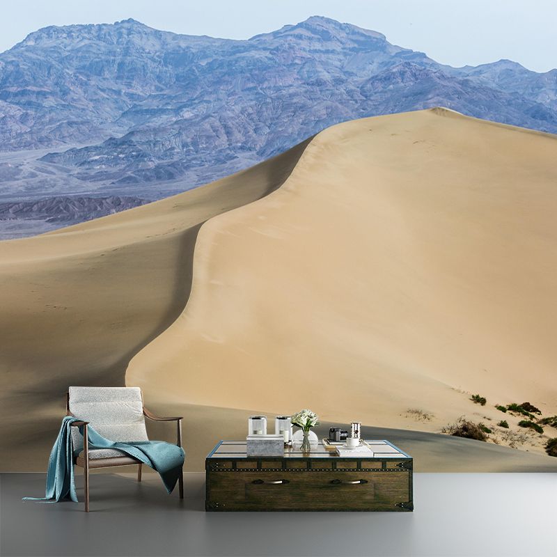 Barren Desert Landscape Mural Moisture Resistant Modern Style Bedroom Wall Art