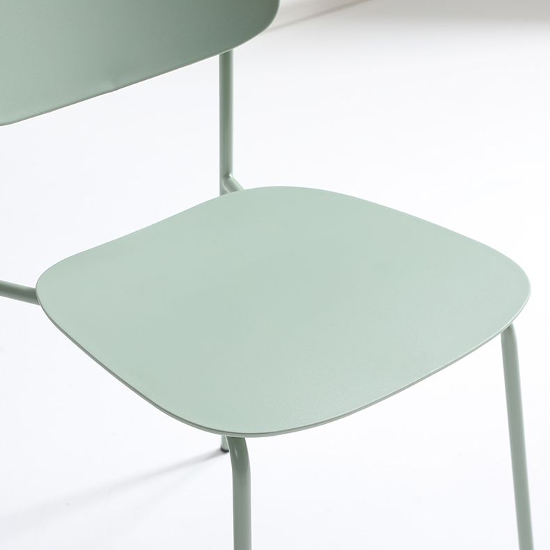 Contemporary Restaurant Open Back Side Chair Matte Finish Plastic Dining Chair