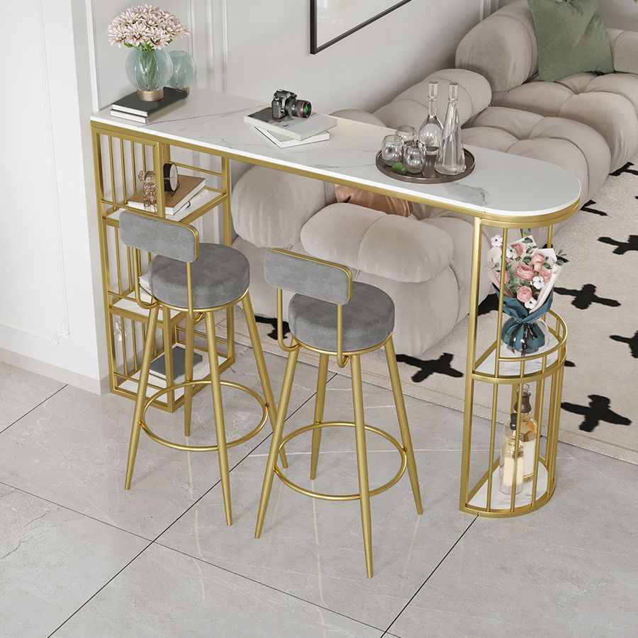 Modern Bar Table Set 1/2/3 Pcs Stone Specialty Pub Set for Living Room