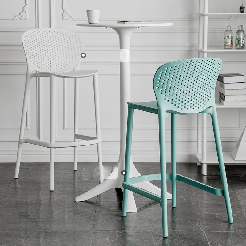 Contemporary Style Stackable Bar-stool Plastic Counter Bar Stool for Home