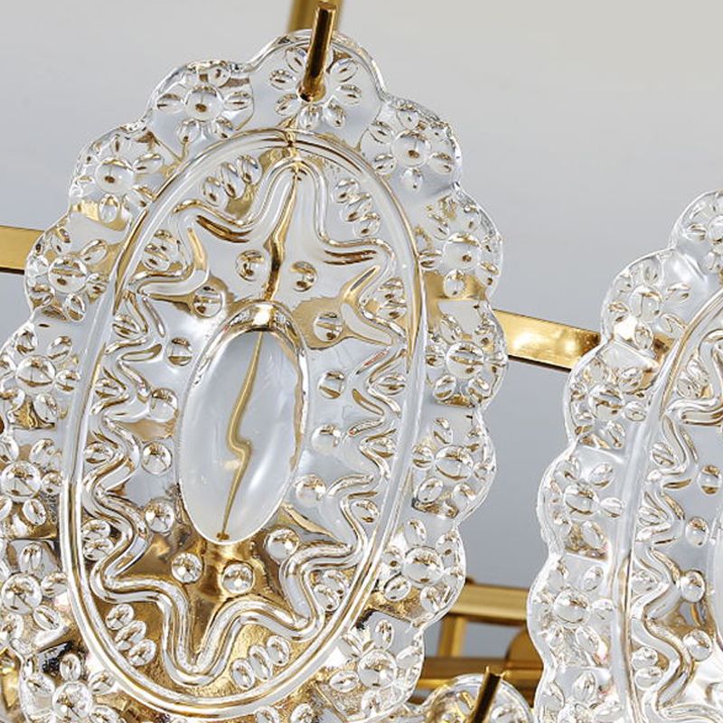 Glass Shade Hanging Light Modern Style Pendant Light Fixture for Living Room