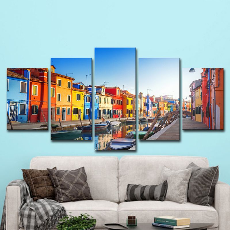 Multi-Piece Venice Canals Art Print Canvas Global Inspired Wall Decor for House Interior