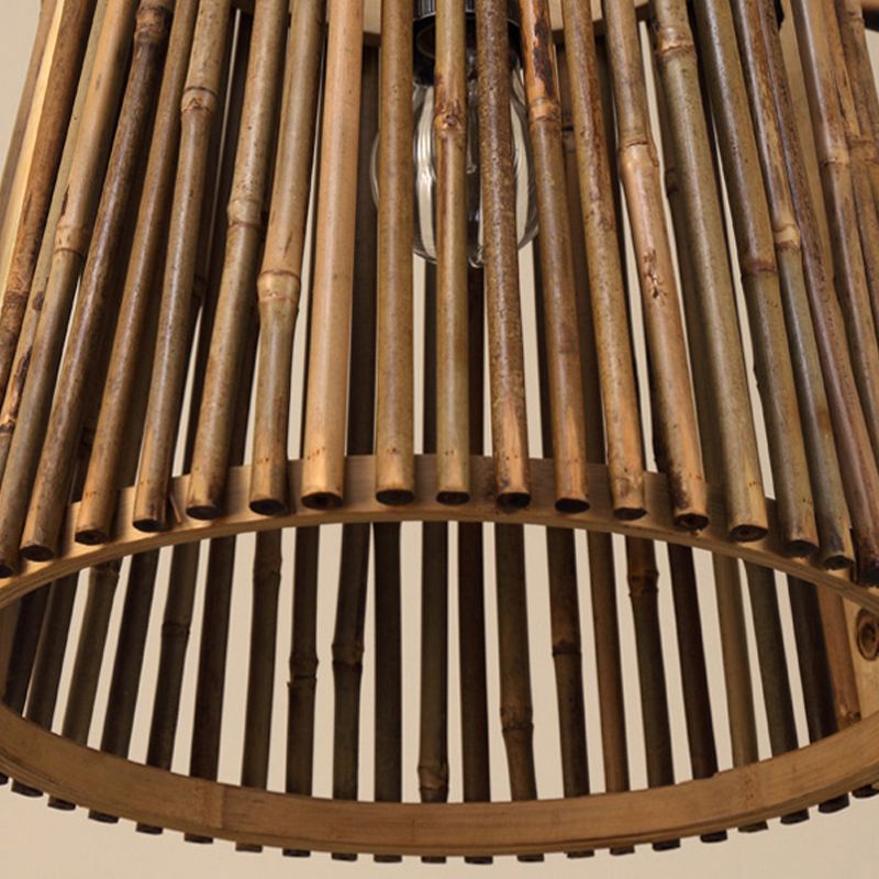 Wooden Hanging Light Contemporary Creative Pendent Lighting Fixture for Dining Room