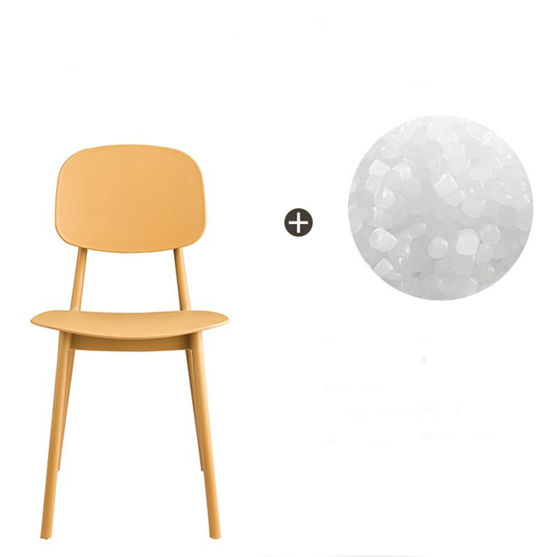 Kitchen Plastic Dining Armless Chair Stacking Dining Room Chair